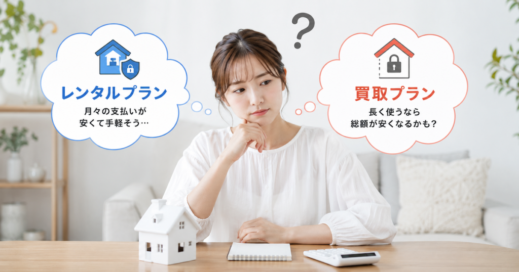 レンタルプランと買取プランで悩む人